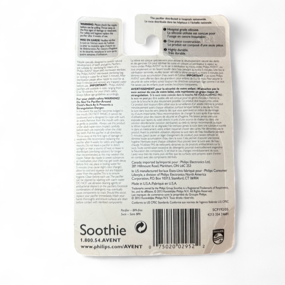 NIB Philips Avent BPA Free Soothie Pacifier, 3+ months 2 Pack-Green Baby Shower - Picture 2 of 3